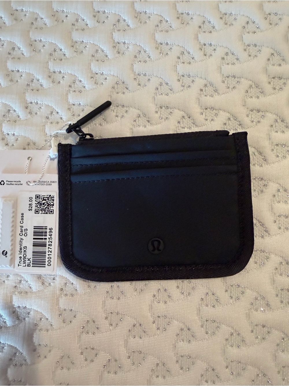 lululemon athletica Black Zip Card Case